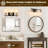 3-Lights Bathroom Vanity Lights with Clear Textured Glass Shades-122257431