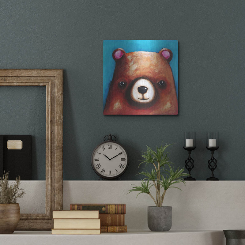 «L'ours brun» par Lucia Stewart, H 12 po x l 12 po