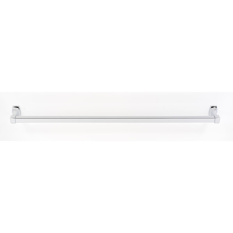 Cube 1 Wall Mounted Towel Bar, Polished Chrome