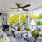 42 Inch Flush Mount Ceiling Fans With LED Light 22W And Remote Control 5 ABS Fan Blades For Indoor-2024168533-2024168531