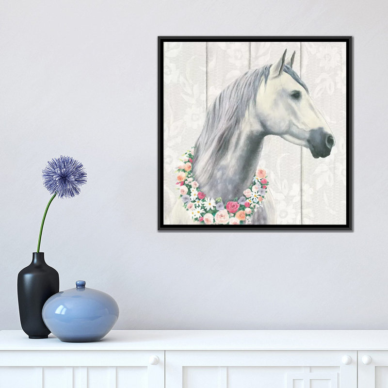 « rites stallion i », reproduction d’impression sur toile tendue, H 18 po x l 18 po x P 1,5 po, Toile avec cadre noir