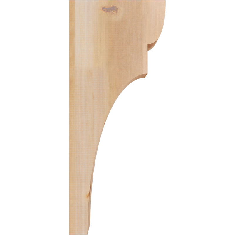 Yorktown Corbel, H 28 po x l 3,5 po x P 12 po, Cèdre rouge, Lisse