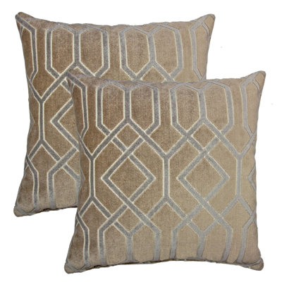 Geometric Feather Throw Pillow