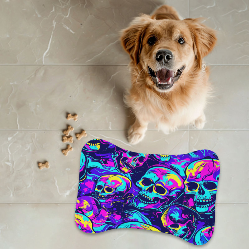 Tapis néon en forme d'os Neon Terrors