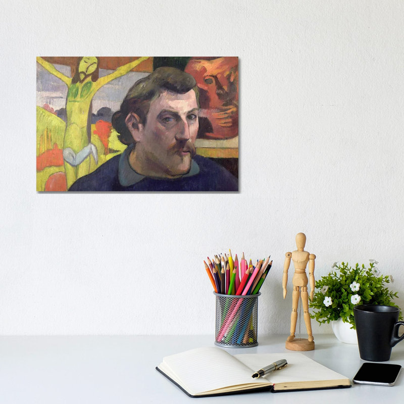 Self Portrait With The Yellow Christ by Paul Gauguin - Gallery-Wrapped Canvas Giclée on Canvas, No Frame