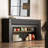 White Solid + Manufactured Wood Freestanding Fireplace
