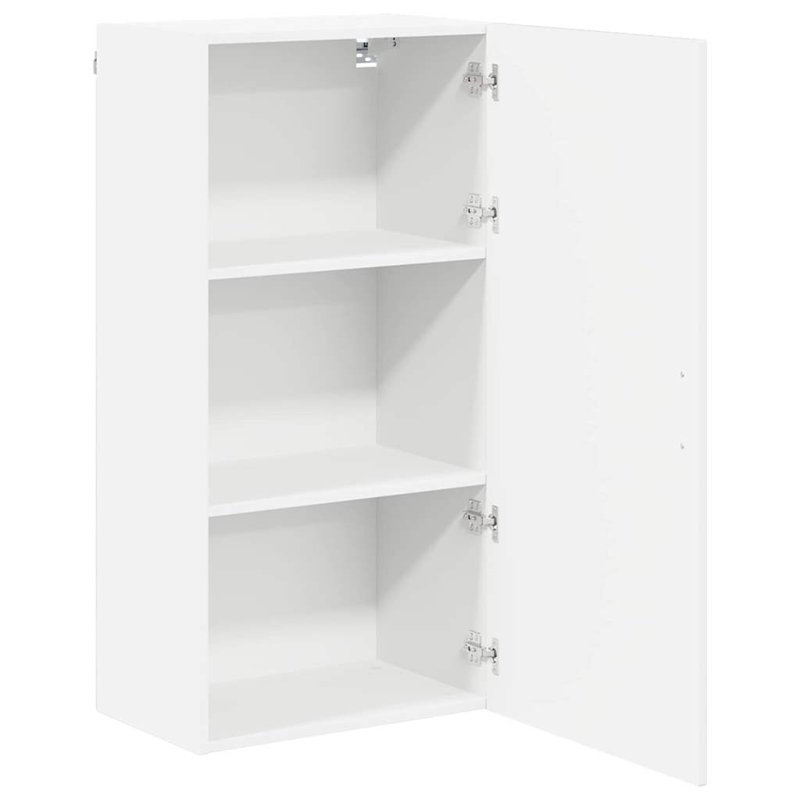 Vidaxl Kitchen Wall Cabinet With Shelf Sonoma Oak 50 X 31 X 100 Cm, High Gloss White, 100cm H x 50cm W x 31cm D
