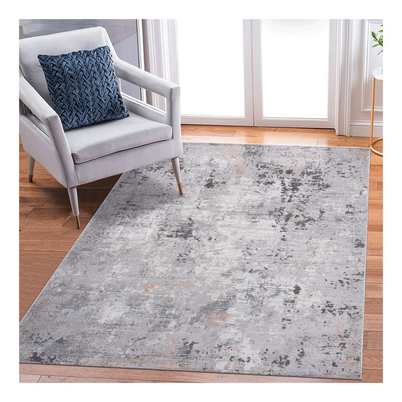 Collection Grey / Multi / Abstract Rug, Rectangle 6'7" x 7'9"