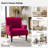 Jakub 28.5" W Velvet Upholstered Tufted Armchair with Nailhead Trim-39956632