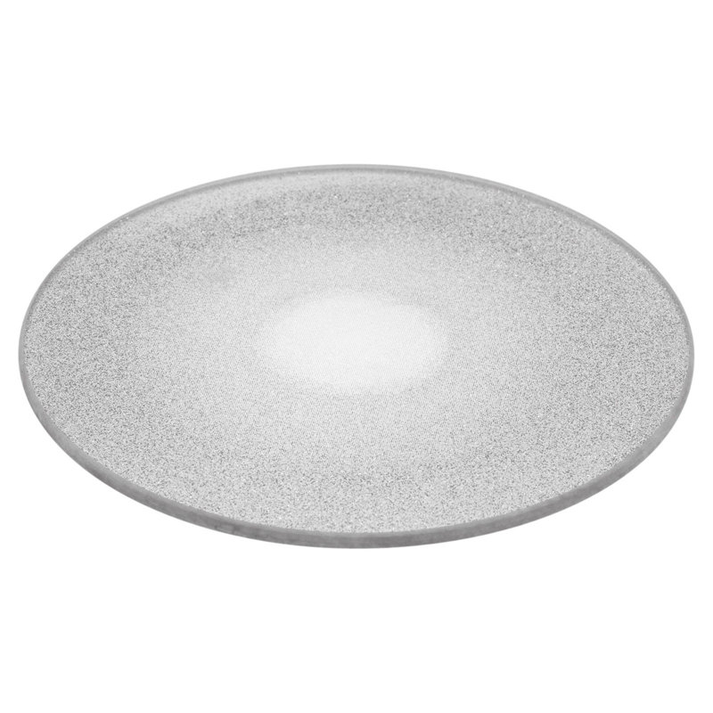 Glass Decorative Plate 1, Silver, 0.4cm H x 15cm W x 15cm D