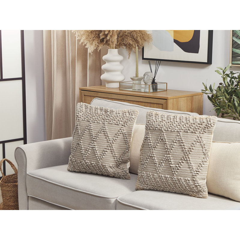 Lamprey Geometric Square Cushion