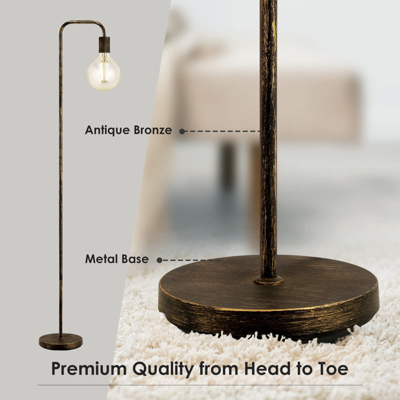 Juleanna 63'' Traditional Floor Lamp, Antique Brown