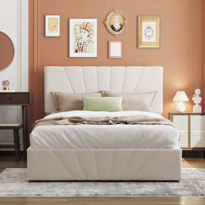 Riddik Upholstered Platform bed with a Hydraulic Storage System -  Everly Quinn, 0A4CC58DB1EB4D67AF21B734307F8036