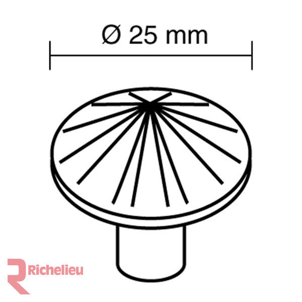 Povera 1" Diameter Round Knob, Opaque Bronze