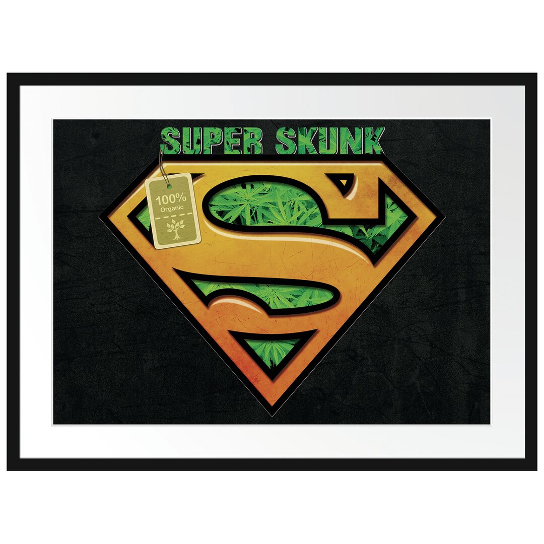 Gerahmtes Poster Super Organic Black