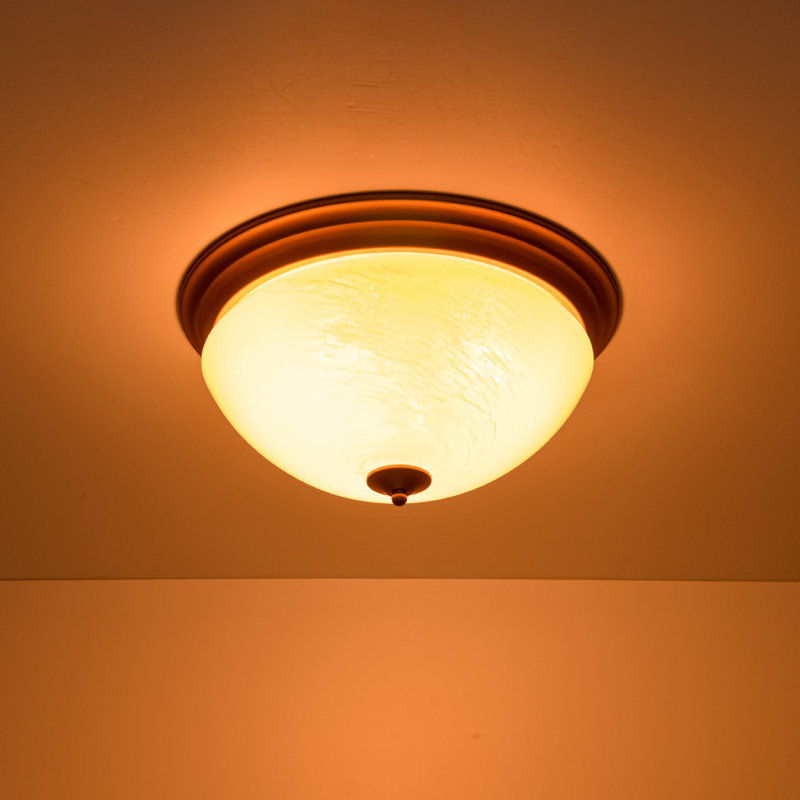 3 - Light Bowl Glass Flush Mount