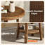 Table de bout ronde en bois massif 19,7 pouces avec rangement ouvert (ensemble de 2)-1695005119