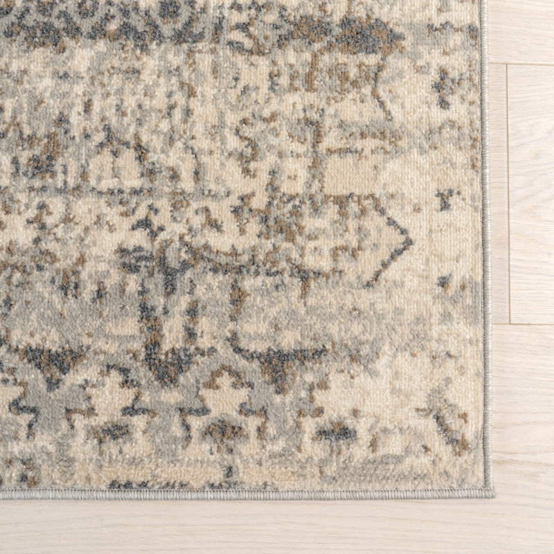Biagio Distressed Medallion Area Rug, Rectangle 10' x 14'