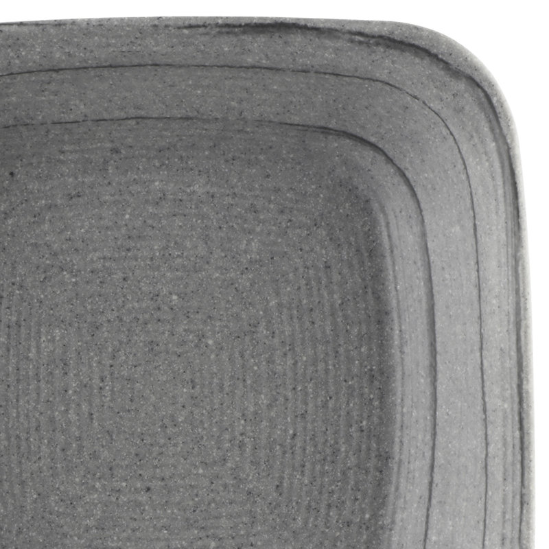 Assiette à salade 8" en mélamine carrée 29 oz Della, Gris
