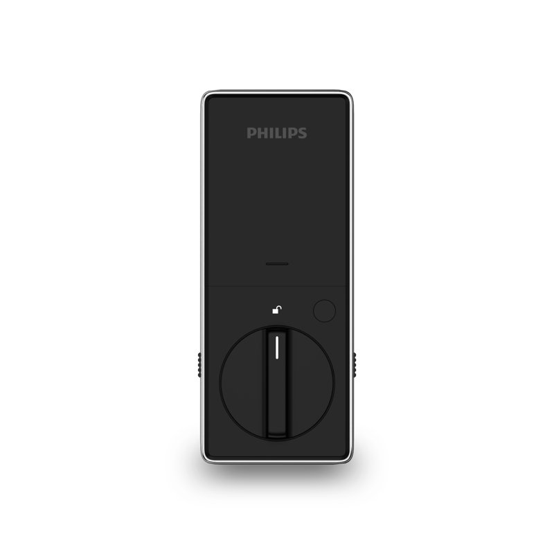 Serrure à pêne dormant Philips Smart Lock avec empreinte digitale et écran tactile, Nickel satiné