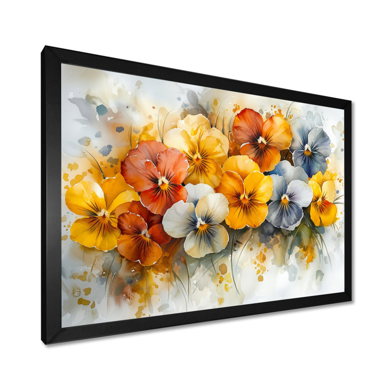 Hutchings - Floral Wall Art, Reproduction encadrée d'une seule photo, Noir, H 12 po x l 20 po