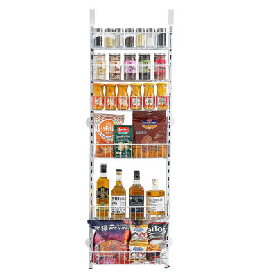 6-Tier Over The Door Pantry Organizer Hanging Storage Rack Adjustable Kitchen