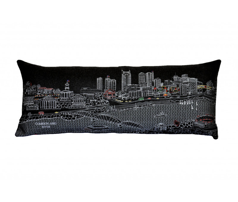 Coussin Nashville Skyline, Noir