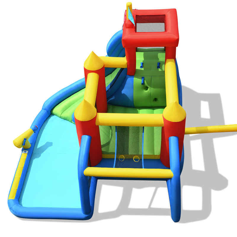 Colorful Inflatable Bounce House with Slide and Pool