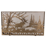Moose Creek 1 Panel Bifold Steel Fireplace Screen