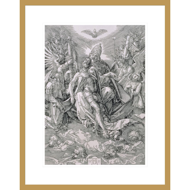 The The Trinity pub par Albrecht Dürer - Impression sur toile, H 21,75 po x l 17,23 po