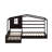 Wood House Bed, Solid L Structure with Fence and Slatted Frame for Sturdy Support and Elegant Design-957010156