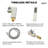 Modern Square Shower System, Rain Shower Head with Handheld Spray, Shower Faucet Set-112993921
