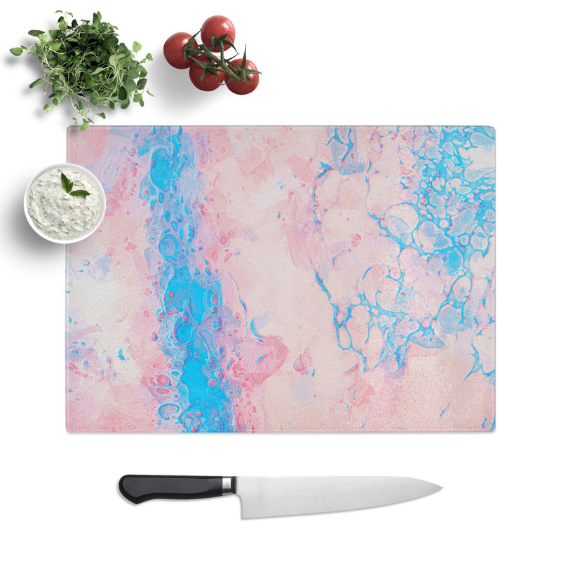 Glass I Need Time in Abstract Chopping Board, 28.5 cm W x 20 cm L