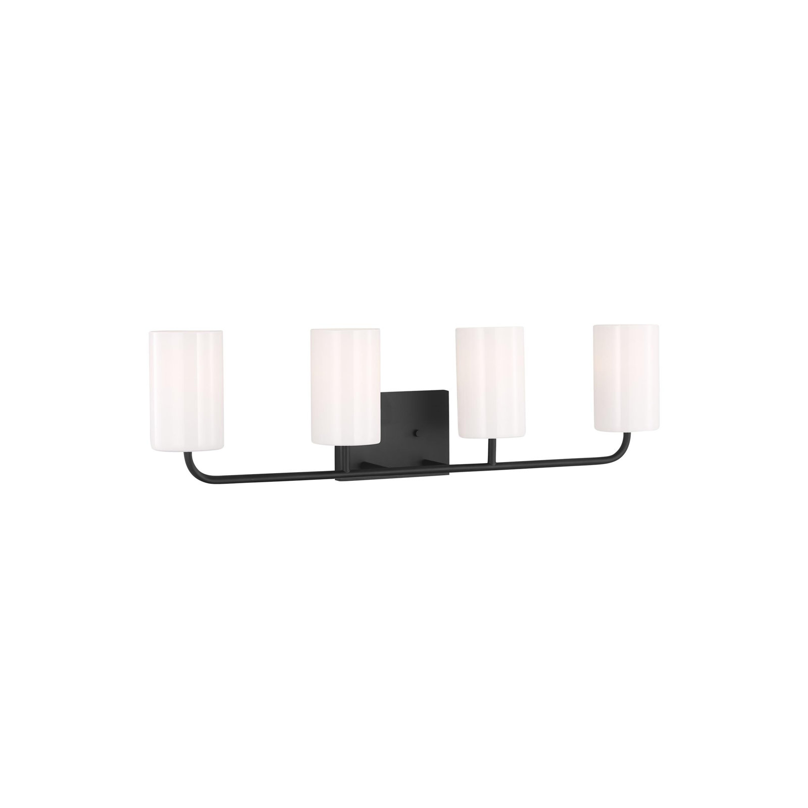 4 Light Dimmable Vanity Light, Yes, Midnight Black