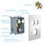 Pomme de douche murale double 10 po avec valve