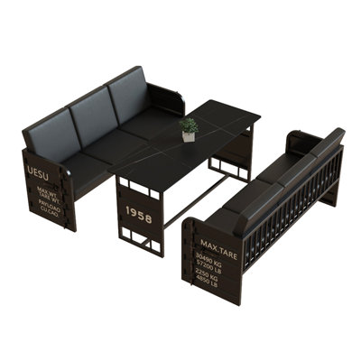 Ensemble de salle à manger rectangulaire L 63,0 po x l 23,7 po Kaimana