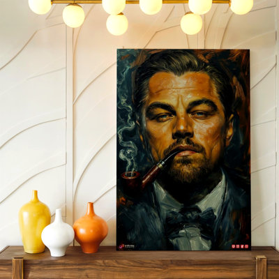 Reproduction d'art sur toile, "Portrait d'un homme fumant des tuyaux", impression sur toile pour le salon, la chambre à coucher, le bureau, le couloir, le vestibule, le mur de la galerie et la décoration intérieure moderne, accent décoratif