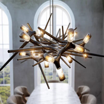 47.24"Modern Horizontal Branch-Shaped LED Pendant Light – Natural Linear Design for Dining Living Room