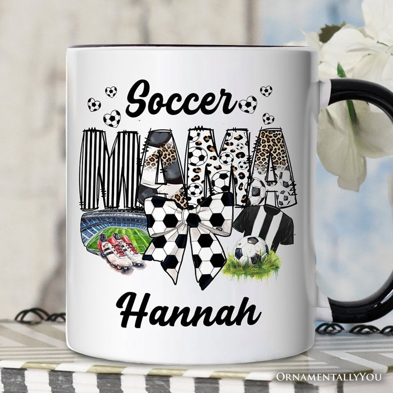 Tasse de soccer Soccer Mama Coquette, cadeau personnalisé