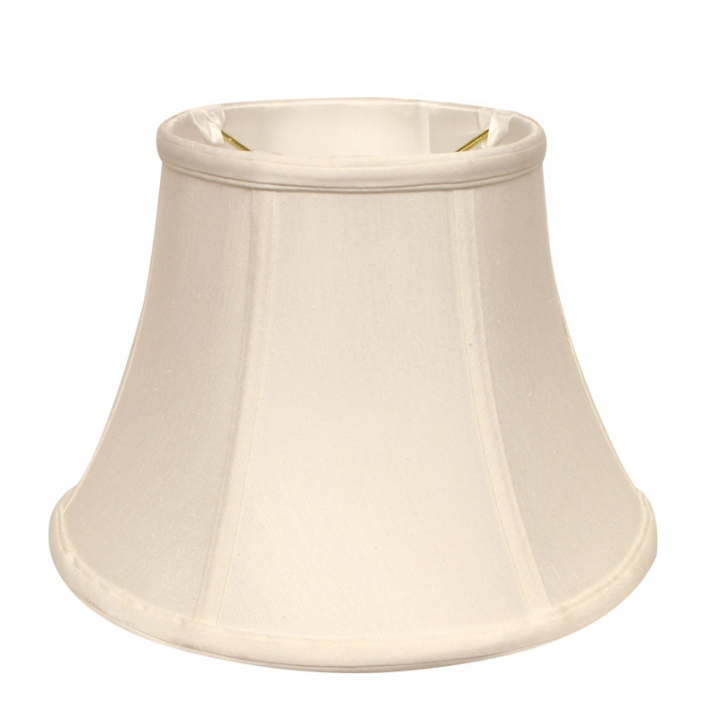 Abat-jour tambour Monay Shantung, H 10 po x l 18 po x P 18 po, Blanc