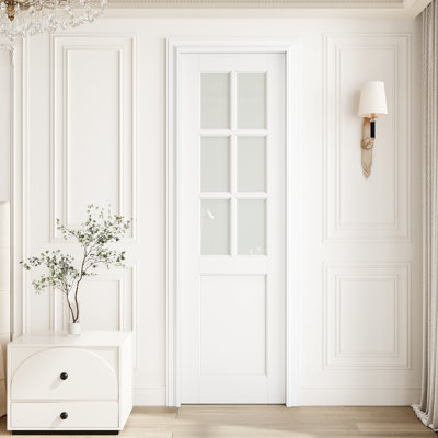 Porte intérieure en verre givré 6-Lite