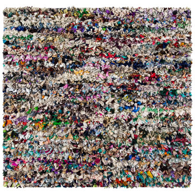 Cudney Shag Hand Woven Performance Abstract Rug