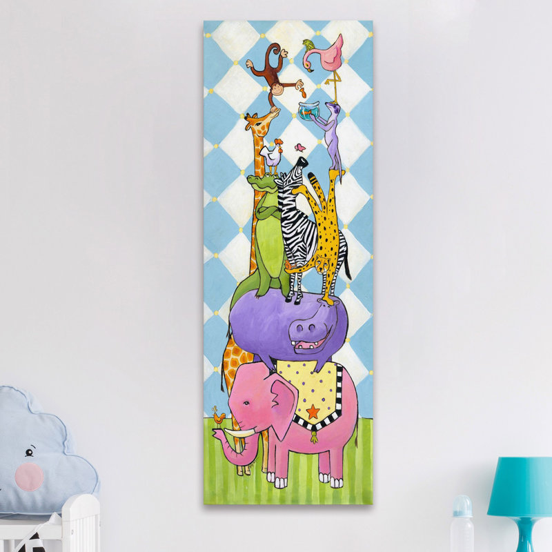 «Zooper Stars» par Janet Nelson, reproduction sur toile tendue, H 30 po x l 10 po x P 1,5 po
