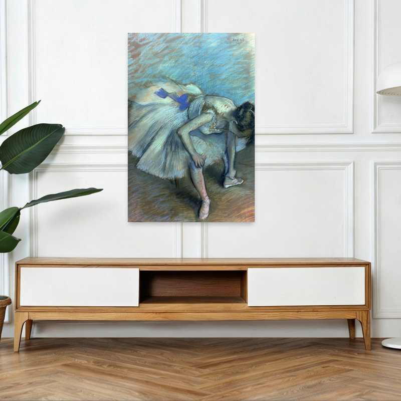 Danseuse assise, vers 1881-1883. Estampe d'art mural abstraite contemporaine., H 48 po x l 32 po