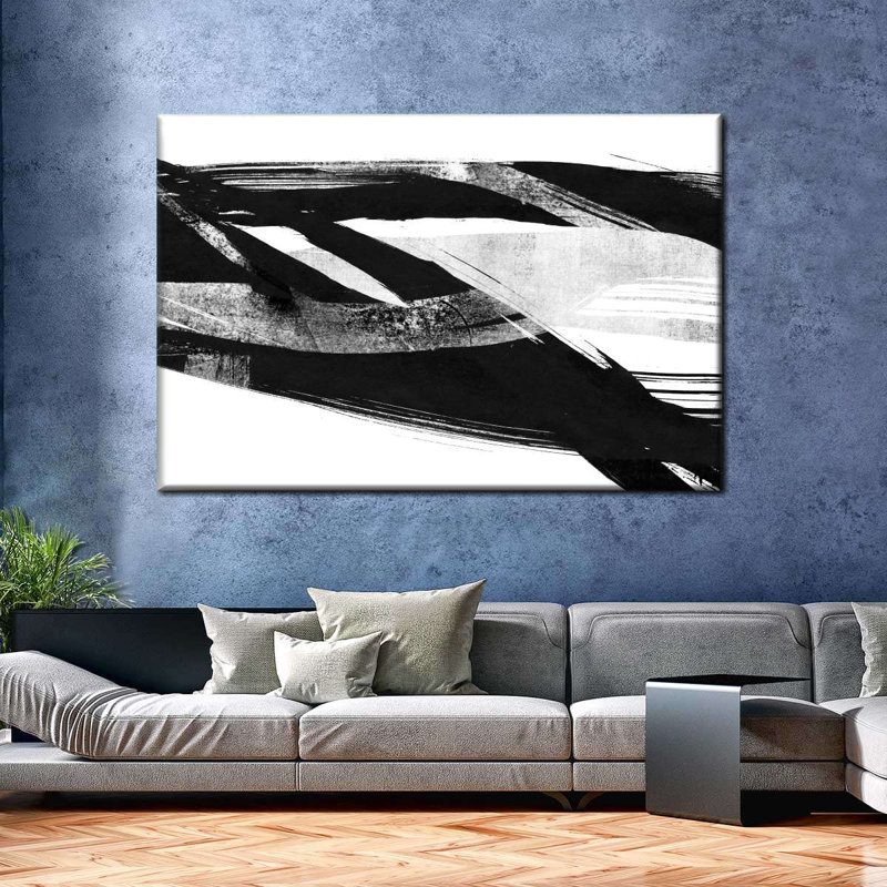 Encre noire I, impression sur toile, H 8 po x l 12 po x P 1 po