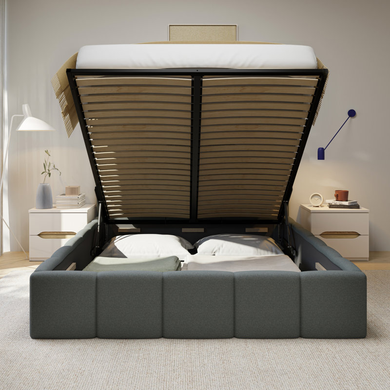 Taniaya Upholstered Bed, Kingsize (5'), Grey