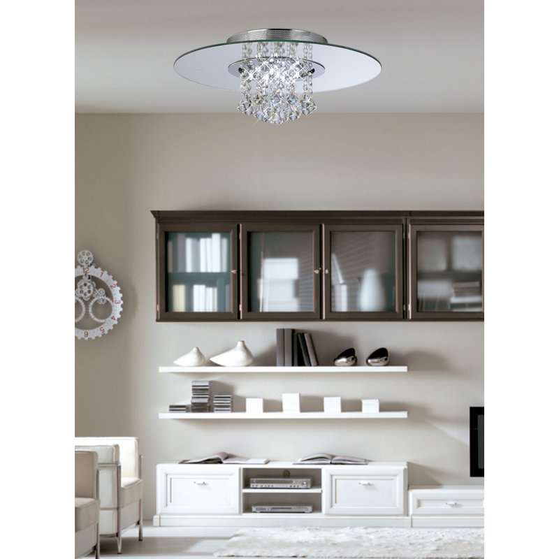 Lopez Flush Mount, 8 Light, Polished Chrome
