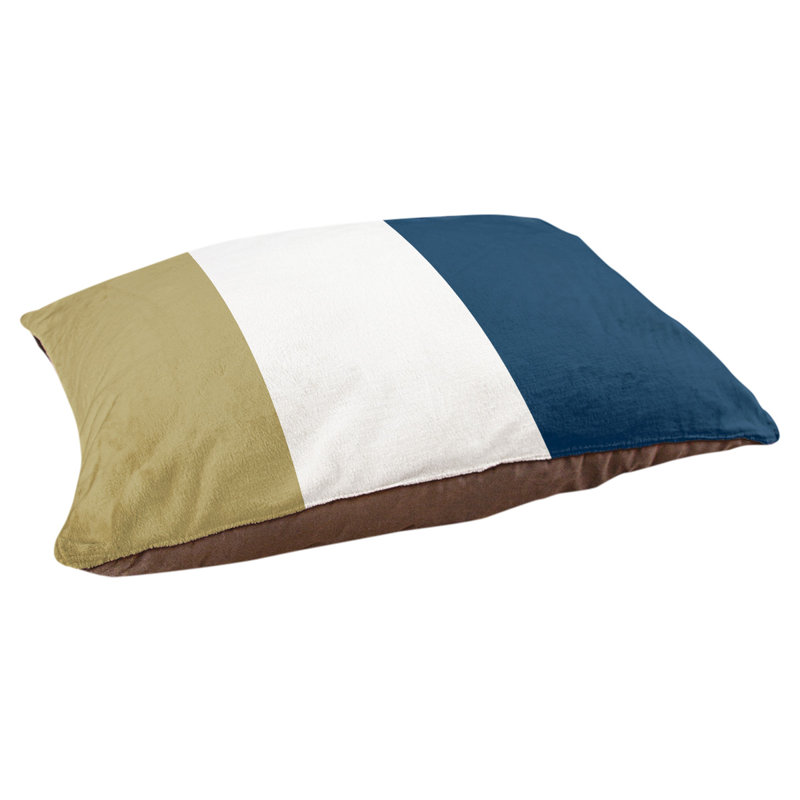 Coussin Golden State, Moyen (l 28 po x P 18 po x H 6 po), Or / Bleu