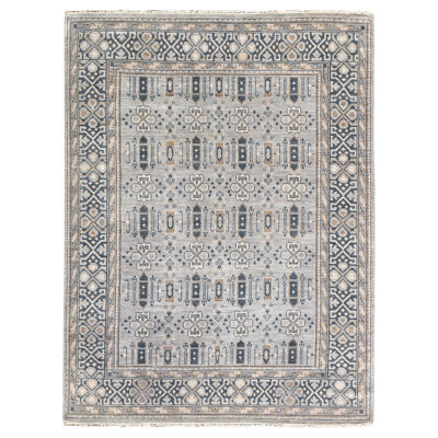 Seeneytown Transitional Hand Knotted Natural Wool Area Rug
