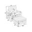 Fauteuil en chenille de 37 po de largeur avec dossier réglable et port USB-813071272